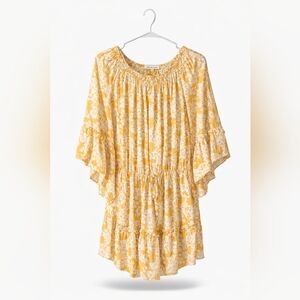 Vicky And Lucas Yellow Floral Mini Dress Size M